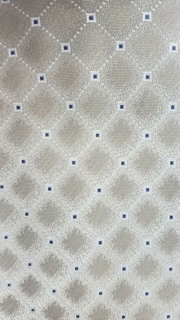 CROFT & BARROW Handmade Silk Tie Men's Geometry Beige 58" x 3.75" NWOT